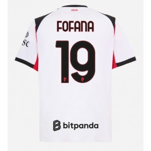 AC Milan Youssouf Fofana #19 Jalkapallovaatteet Vieraspaita 2025-26 Lyhythihainen